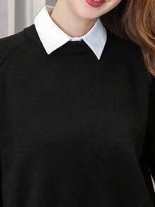 1pc Shirt Fake Collar Collar Men's Versatile Fake Collar Shirt Collar Polyester Cotton Decorative Stand Collar Pointed Collar Fake Collar Accessories, Women's Shirt, Fake Collar, Men's Shirt, Detachable - Multicolor - View 3