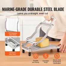 Cheese Slicer With Wire Cheese Cutter 0.39" And 0.78" Butter Cutter Cheese Slicer - Silver - View 4