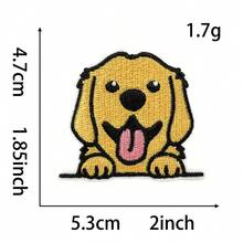 9片刺绣徽章贴片，大号粘性贴片，适用于服装、帽子、夹克、DIY，可爱猫狗表情，可缝制或熨烫，刺绣装饰贴片，适用于毛衣、裤子、服装配饰 - 9件組狗狗 - 查看 5