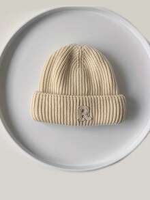 秋冬韩版儿童针织帽-男童/女童时尚字母毛线帽-中大童糖果色针织帽-适合3至8岁儿童 - 彩色 - 查看 13