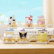 Miniso Sanrio Hello Kitty Climbing Ladder Magnetic Ornament, Q-Version Hello Kitty Design With Yellow And White Fence, Back Magnetic Attraction, Free Combination, Great For Desktop Decoration And Birthday Gift (1 PC)