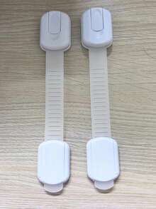 Baby Schranksicherungen - Gurtschlösser geeignet für Schubladen, Kühlschränke, Toilettensitze, Schränke, Schränke, klebstoffbasiert ohne Bohren erforderlich