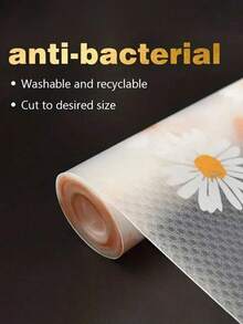 1 rollo de revestimiento antideslizante para cajones, alfombrilla impermeable para refrigerador, revestimiento de cajón recortable, alfombrilla de escritorio de EVA sin adhesivo, a prueba de aceite, impermeable, resistente a las manchas, lavable para cocina, gabinete, baño escolar, oficina, hogar, viaje, decoración del Día de la Madre para cajones