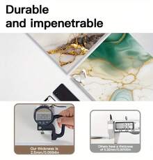 10 Stücke Meoky Instant Abzieh- und Klebebare Europäische Luxus Marmor Wandpaneele, 30*30 cm, 3D Optik Vinyl, abnehmbar, zuschneidbar, spritzwassergeschützt und leicht zu reinigen, geeignet für Schlafzimmer, Wohnzimmer, Bar, Restaurant, Dusche Dekor Tapete, Küchen Renovierung Aufkleber, Wand Dekor Paneele für Zuhause