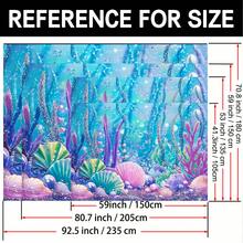 2D 1pc Vibrant Underwater Glow Background With Purple And Blue Seaweed - Ideal For Garden, Outdoor Weddings, Birthdays And Christmas, Available In Multiple Sizes - Durable Polyester, No Power Needed, Underwater Decor