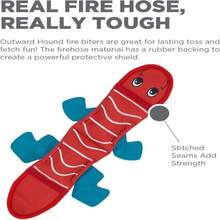 Outward Hound Fire Biterz Dragon Plush Firehose Material Interactive Dog Toy, Large - MàuG - Xem 3