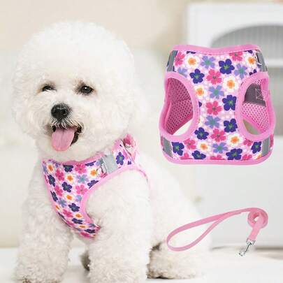 Dây nịt chuồng thú cưng thời trang HP386 Floral