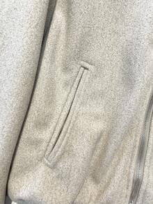 Áo khoác ngắn bằng len màu kaki trơn tối giản, phong cách thường ngày thanh lịch dành cho nữ của GMFP, thích hợp cho các lễ hội âm nhạc/mùa cưới, mùa xuân/hè. - Màu Khaki - Xem 7