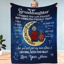 Grandma's Gift Blanket For Granddaughter, Soft Flannel Sofa Blanket - 圖片色 - 查看 2