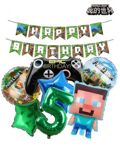 Minecraft مجموعة بالونات أرقام من 1 إلى 10، بتصميم ماينكرافت، ديكور لحفلة عيد الميلاد، ديكور منزلي لعيد الميلاد والأعياد، بالونات احتفالية لحفلات الزفاف، مناسبة لحفلات الزفاف وأعياد الميلاد والكريسماس وغيرها من المناسبات الاحتفالية، ديكورات عيد الميلاد للمنزل، ديكورات شتوية لعيد الميلاد، هدايا عيد الميلاد