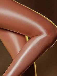 1 Pair Sheer Pantyhose, 70D Glossy Reflective Tights, Anti-Snag, Cozy