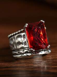 1 Stück Boho-Stil Vintage Silber Damen Ring, geeignet für Hochzeit, Verlobung und täglichen Gebrauch