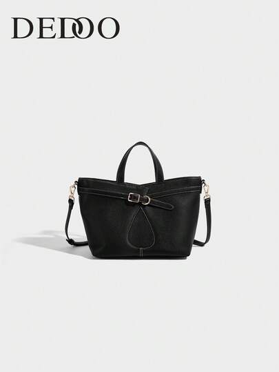 Dedoo 2025 New Style Fashionable And Versatile Casual Single-Shoulder Crossbody Bag With Niche Design, Textured And Simple Lychee Pattern, Basket Bag, Tote Bag For Work Commuting And Shopping