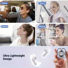 Wireless Earbuds With ENC Noise Cancelling, 3D Stereo Audio & Touch Control, LED Display Charging Case, 36H Playtime, Lightweight In-Ear Design For Sports/Gaming/Running, Compatible With Android/IOS (Type-C, Built-In Mic), Wireless Earbuds Case, Gaming Earphones, Sleek Earphones, Stylish Audio Gear, Durable Earphones, Modern Technology, Sports Earphones, Modern Earphones, Longlasting Battery, Touch Control Headphones, Professionals - màu đen - Xem 11