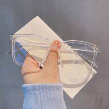 1/3副男女通用方形镜框日常佩戴光学眼镜，校园风修身眼镜 - 彩色 - 查看 5