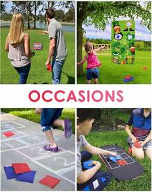 Bean Bags Tossing(*9inch, 100g5oz), 16 Pack Cornhole Outdoor Toss Gaming Colorful Canvas Bean Bags Games Beanbags Throwing GamesBaby Rattle Teething Soft Plush Stuffed Animal Cuddly Sensory Textured Crinkle Squeaky Musical Piano Drum Xylophone Light Up Flashing Projection Rattle Ball Soft Ball Rubber Ball Squeeze Ball Stacking Stacking Rings Nesting Cups Building Blocks Soft Blocks Wooden Blocks Shape Sorter Puzzle Peg Puzzle Floor Puzzle Bath Floating Squirt Bath Crayon Pull Push Walker Ride On Rocking Horse Stroller Car Hanging Mobile Crib Mobile Plush Mobile Activity Gym Gym Tummy Mirror Chew Bite Developmental Learning Educational Interactive Battery Operated Wind Up Handheld Travel Portable Kit Sticker Book