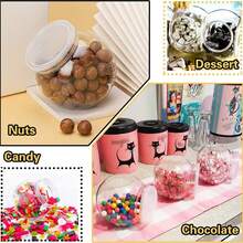 1/3/5/10pcs 350ml Transparent Plastic Candy Jar With Lid, Wide Mouth Storage Container For Kitchen Counter, Suitable For Storing Candies, Jelly Beans, Cookies And Snacks