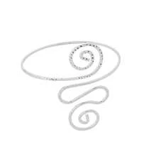 Hot Adjustable Cuff With Spiral Wire, Stacking Bracelet, Simple Pattern, International Jewelry, Wholesale Bracelet - 銀色 - 查看 1