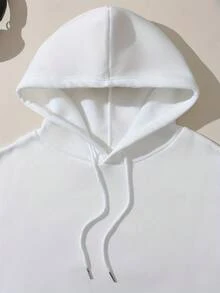 Women's Long-Sleeve Hoodie With Drawstring - Casual Pullover Sweatshirt, Soft Polyester Fabric, Machine-Washable, Perfect For Autumn And Winter, Ideal For Casual Wear | Bright Green Hoodie - 白色 - 查看 4
