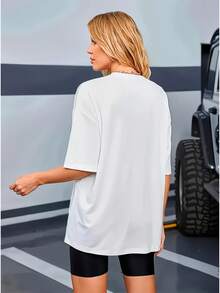 Shirt Premium T-Shirt Yarn 30.1 Basic Unisex Premium - 白色 - 查看 5
