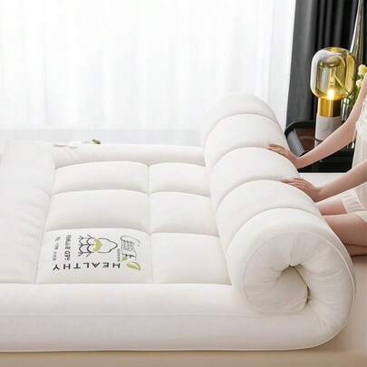 UK Grey Mattress Topper - 10CM Extra Thick Hotel Quality (-Style Box Stitched Soft Fluffy, Elasticized Corner Straps, Breathable Noiseless Washable Anti Slip Comfort)