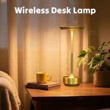 مصباح نوردي قابل للشحن لاسلكي بلمس معدني، مصباح مكتب قابل للتعتيم، إضاءة ليد سريعة الشحن عبر USB، 3 درجات حرارة لون، مصباح سرير، مصباح حماية للعين، مناسب لمصباح الدراسة، ديكور المنزل، إضاءة غرفة الأطفال ليلاً، ديكور عيد الميلاد، إضاءة غرفة المعيشة