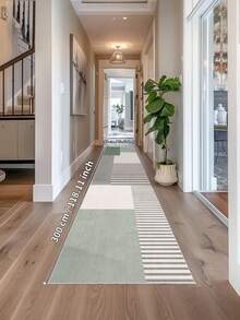 1pc Green Rugs,Modern Minimalist Style,Runner Rug,900g/M² 0.5cm Washable And Machine Washable,Home Decor, Living Room,Kitchens,Passage, Bedroom, Dining Room, Office, All Seasons