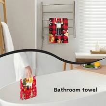 1 buc/2 buc/100 buc prosoape de bucătărie și lavete cu model imprimat cu tematică de Crăciun, potrivite pentru decorarea interioară în restaurante, bucătării, băi, decorarea petrecerilor, cadouri de sărbători și pot fi oferite cadou de Crăciun.