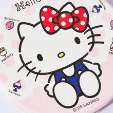 Miniso Hello Kitty 經典雙面折疊口袋鏡 - 圓形、紅色波點蝴蝶結、高清晰度鏡面、輕巧便攜，外出必備 (1件) - 粉紅白色 - 查看 4