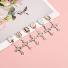 20 Stücke klassische gemischte 3-Loch Portrait Anhänger + 10 Stücke Kreuz Anhänger mit Strass, geeignet für DIY Halsketten, Armbänder usw.