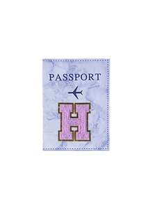 复古RFID商务护照夹，绣有A-Z字母，男女通用，附赠毛巾布；复古RFID商务护照钱包，男女通用，多功能便携，可装身份证/银行卡/PU皮钱包 - 彩色 - 查看 22