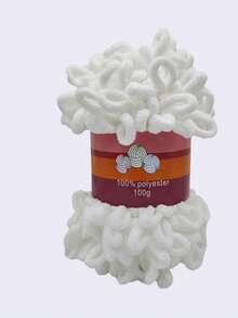 1pc/8m Soft Fluffy Pompom Yarn, Weight: 100g, Can Be Used For DIY Handmade Crafts Like Dolls, Bags, Sweaters, Blankets
