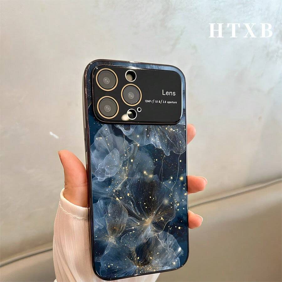 Teléfono con patrón de flores brillantes galvanizado | AG Frosted Large View Window 2 - In - 1 17 17 17 Pro 17 Pro 16 Pro 16 Pro 16 Plus 16 15 Pro 15 Pro 15 Plus 15 14 Pro 14 Pro 14 Plus 14 13 Pro 13 Pro 13 12 Pro 12 Pro 12 Series, protector de pantalla, teléfono, diseño floral, cubierta de teléfono premium y duradera, cubierta protectora, tecnología Entusiastas, propietarios de teléfonos inteligentes - Negro - Ver 1