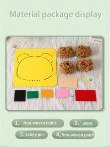 1pc DIY Sewing Craft Kit For Kids, Christmas Handmade Toys, Christmas Small Gifts, Santa Claus, Snowman, Christmas Tree, Reindeer, Gingerbread Man, Creative Cartoon, Knitted Embroidery Painting, Material Pack, Educational DIY Craft Kit,Diy,Embroidery Kit,Embroidery