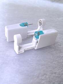 12pcs/Set Ear Piercing Unit Cartilage Tragus Helix Piercing Gun NO PAIN Nose Piercer Tool,For Men And Women's Fashion Carnival Gift - Silver - View 4