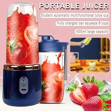 Household Double-Cup Electric Juicer, Electric Stirrer, Vegetable Juice Cup Mini Wireless Portable Juicer, Suitable For Home And Outdoor Travel, USB Charging, 6-Blade Gift Juicer, Multi-Functional Juicer, Kitchenware Supplies - Nhiều màu - Xem 1