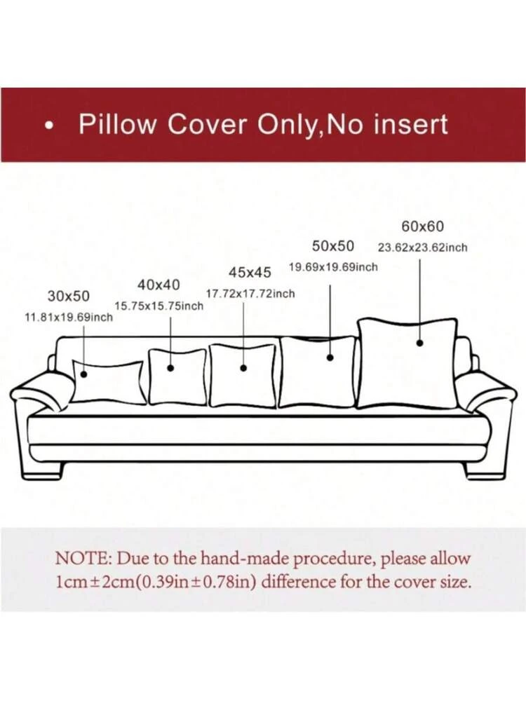 1pc Decorative Velvet Pillowcase Or Cushion Cover, Suitable For Bedroom Living Room Sofa