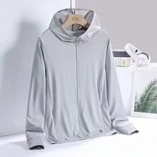Lightweight Full Zip Jacket UPF 50+ Hood For Hiking Fishing And Outdoors - Green - View 3