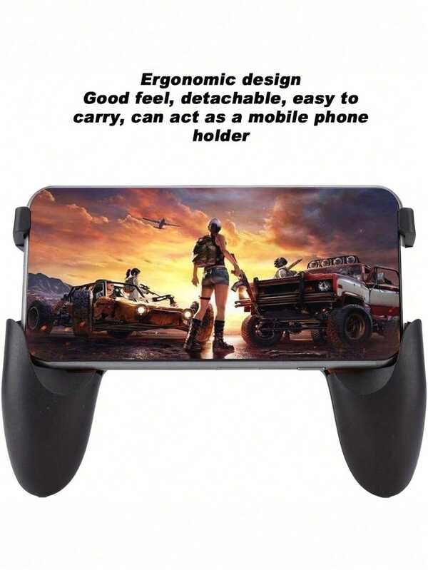 A Foldable 4-In-1 Multifunctional Mobile Game Controller And Phone Stand, Portable , Featuring A Collapsible Joystick, Perfect For Shooting Games, With An Ergonomic Design Compatible With Various Phone Models.