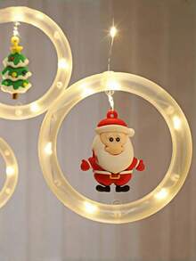 1 Pack New [LED Christmas Decorative Lights - DIY Christmas LED Curtain Light Set] USB Powered Holiday Decoration String Lights, Holiday Decorations, Featuring Christmas Tree, Snowman, Reindeer, Santa Claus Shapes - Suitable For Home, Bedroom, Party And Christmas Decoration Indoor String Lights, Colorful Lights For Window Display! Christmas Decoration XMAS Decor Christmas Tree Gift Decor Thanksgiving Birthday Decorations For Gifts Party Supplies Indoor Outdoor Garden Holiday Festival Decor