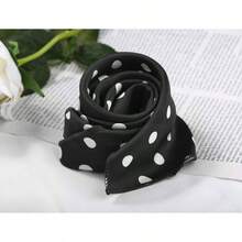 50cm 1950s Vintage Retro Polka Square Scarf Neck Scarves Kerchief Neckerchief - 中+黑色 - 查看 3