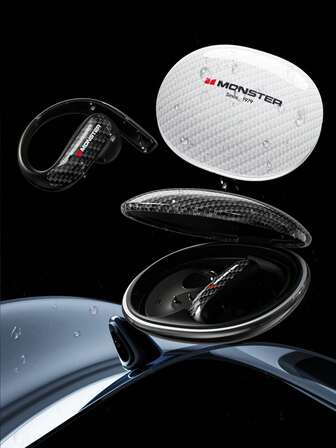  Monster MQO37 TWS Sports Noise Reduction Headphones HiFi Stereo Music Gaming Earphones HD Call Headphones With Mic