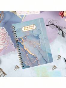 2025-2027/2026-2028 月度计划/日历 - 3 年月度计划，螺旋装订，英文版，适合学生、专业人士和个人办公室使用