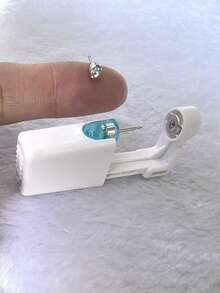 12pcs/Set Ear Piercing Unit Cartilage Tragus Helix Piercing Gun NO PAIN Nose Piercer Tool,For Men And Women's Fashion Carnival Gift - Silver - View 3