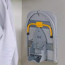 Tabla de planchar plegable premium con portaplancha, funda acolchada desmontable, montaje de pared y mini plancha portátil., Burro de Planchar Plegable Altura Ajustable - Gris - Ver 7