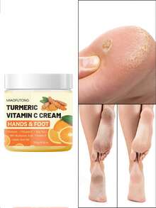6-In-1 Hand And Foot Care Cream, Containing Turmeric, Vitamin C, Aloe Vera, Vitamin E, Jojoba Seed Oil, 30% Hyaluronic Acid And Other Ingredients, For Foot And Hand Care, Suitable For Dry And Hard Skin, Suitable For Feet, Hands, Knees And Body, Moisturizes Dry Skin - 250g/8.82oz - View 4