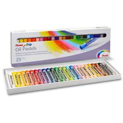 Giz Pastel Oleoso 25 Cores Pentel