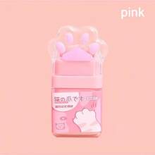 1 Piece Cat Paw Cute Roller Eraser Girl Pencil Eraser Cartoon Pen Eraser Supplies Prize Office Eraser Gift For Giving - 粉色 - 查看 12