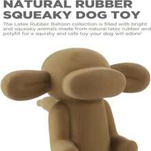 Outward Hound By Charming Pet Latex Rubber Balloon Animal Monkey Squeaky Dog Toy, Large - 顏色C - 查看 2