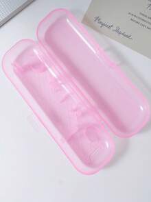 5pcs Pink Travel Electric Toothbrush Storage Box ,Portable Travel Container Simple Toothpaste Storage Box, Portable Toothpaste Container Case Safely Store Toothbrush Heads Suitable ,For Daily And Travel Camping Home Business Back To School